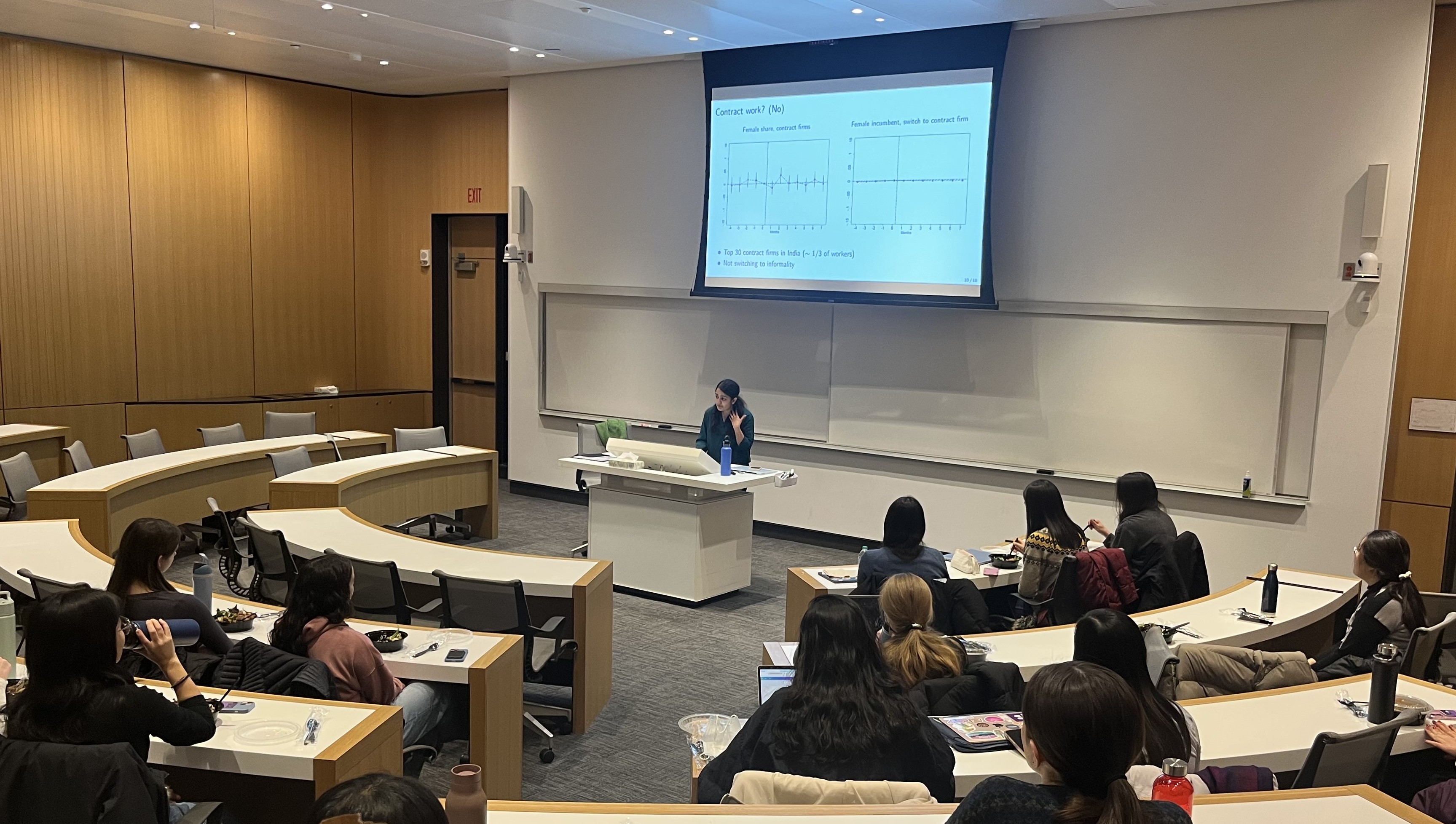 Garima Sharma presenting a lecture