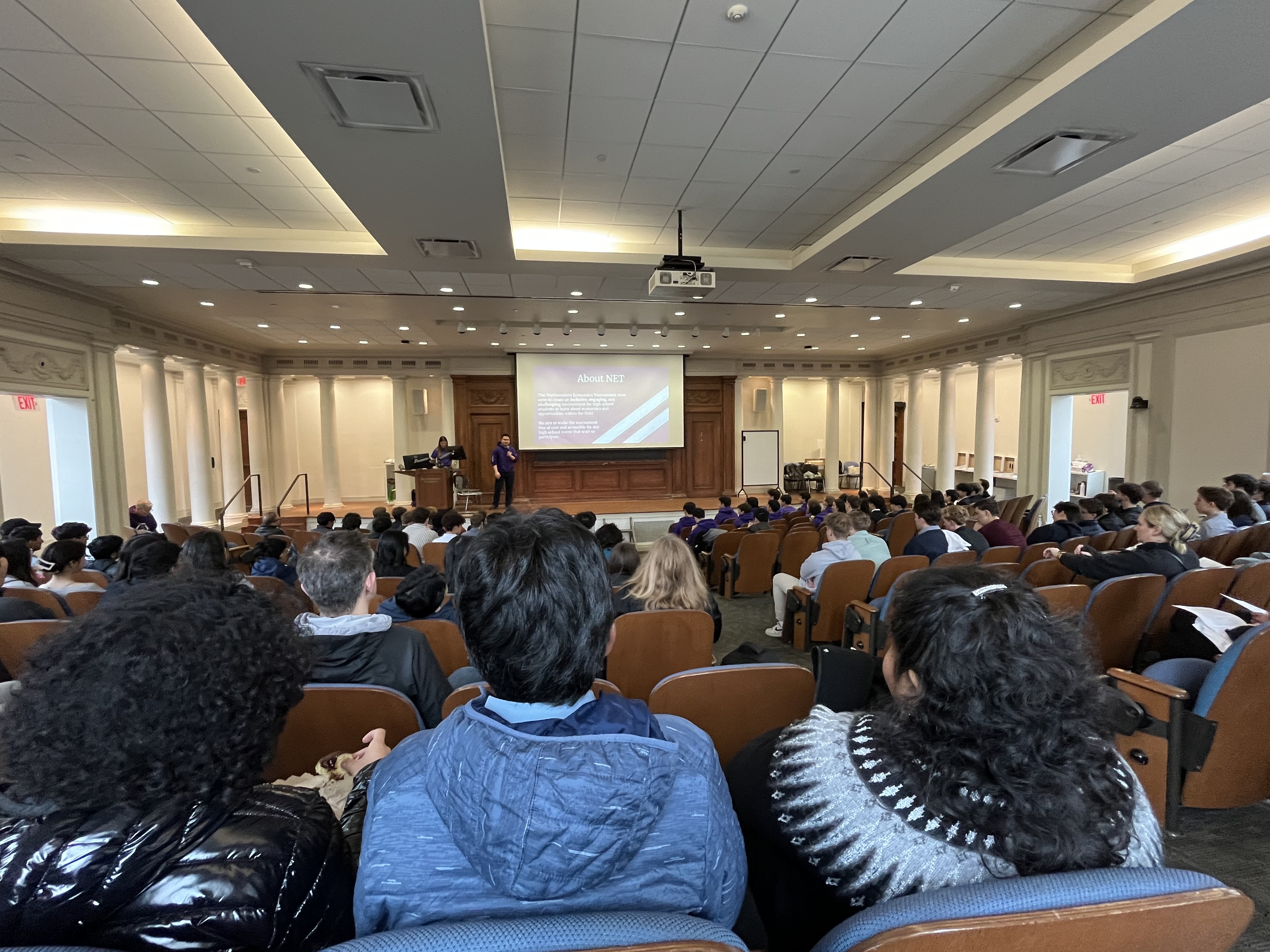 An auditorium full of students