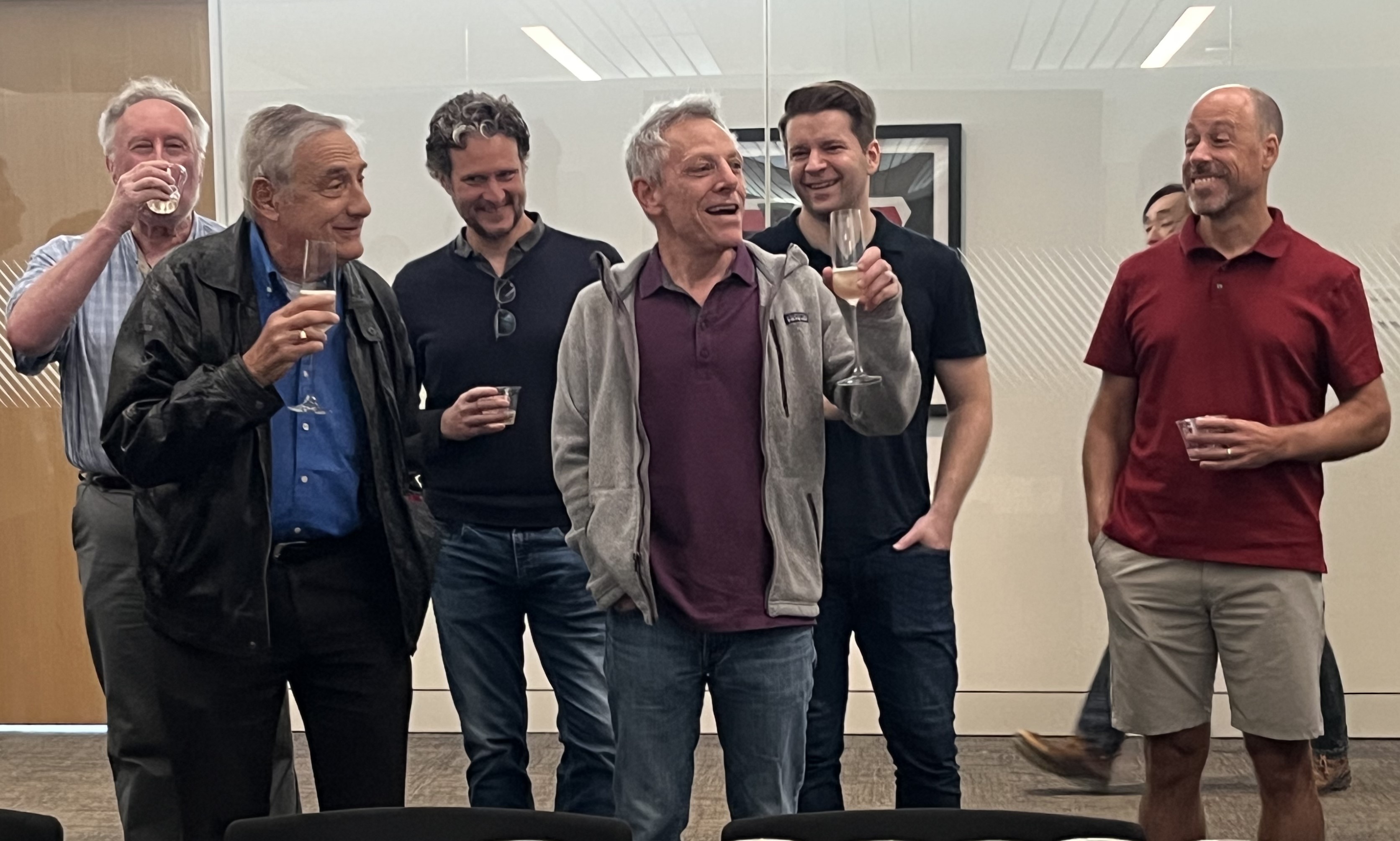 Jeffrey Ely gives a toast