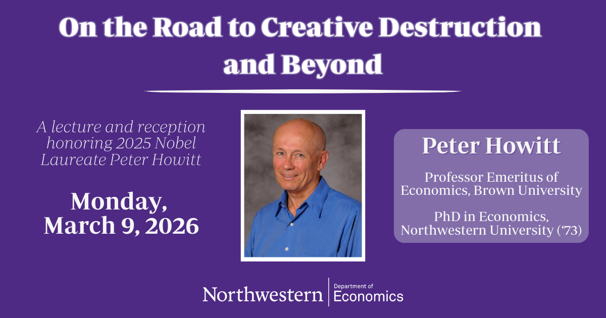 An image for the Peter Howitt Nobel event