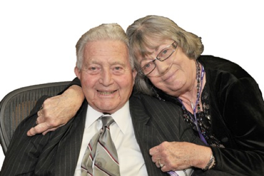 Photo of Leon and his wife Linguistics Professor Rae A. Moses